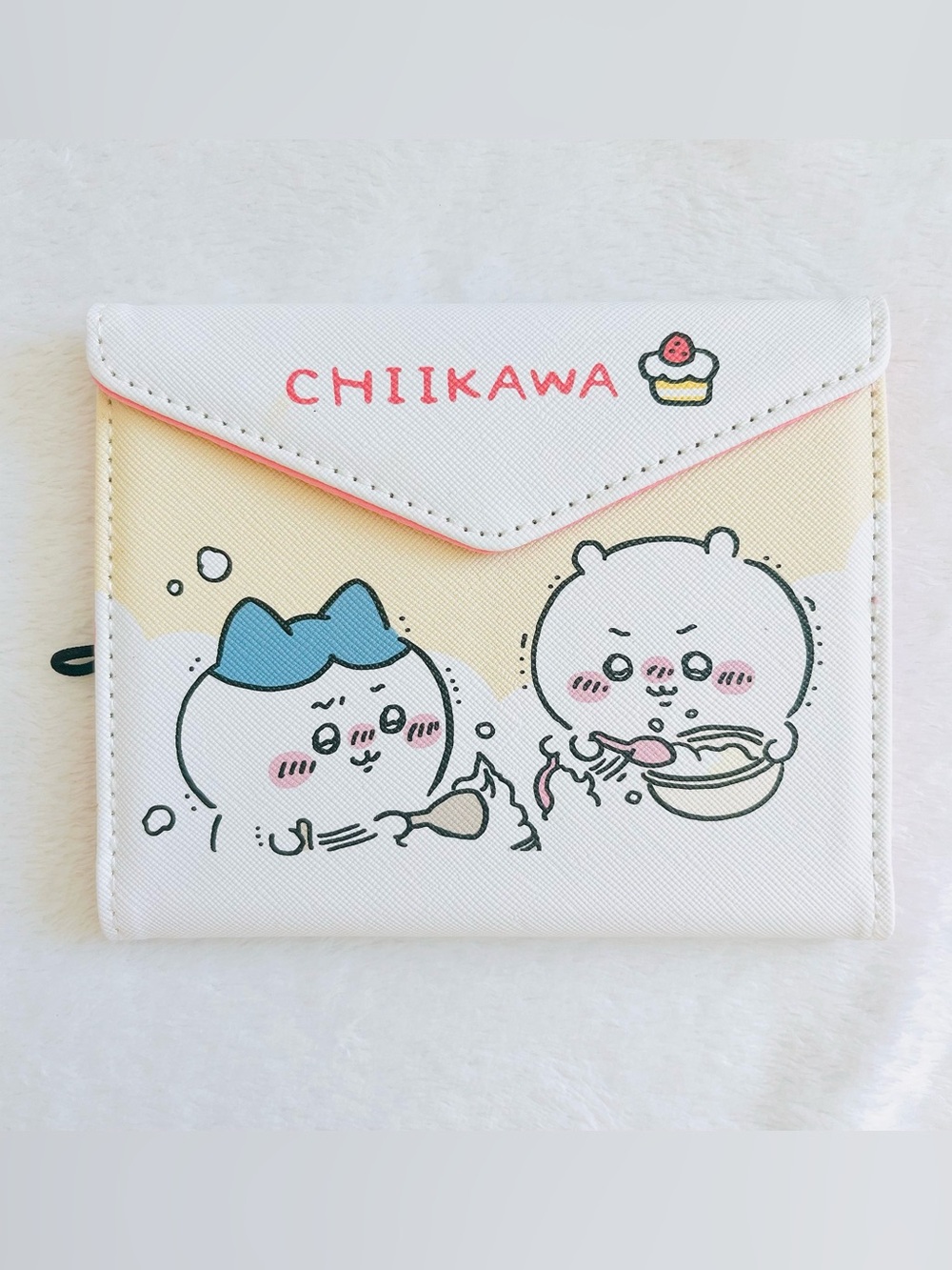 NWOT Shimamura x Chiikawa Hachiware Momonga Card Case Wallet Pass Case - Cake